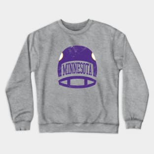 Minnesota Retro Helmet - White Crewneck Sweatshirt